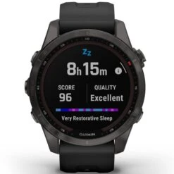 GARMIN FENIX 7S SAPPHIRE SOLAR CARBON GRAY W/BLACK BAND 22 -Uitrusting Voor Buiten 9 101771 fenix 7s sapphire solar carbon gray w black band 010 02539 25 06