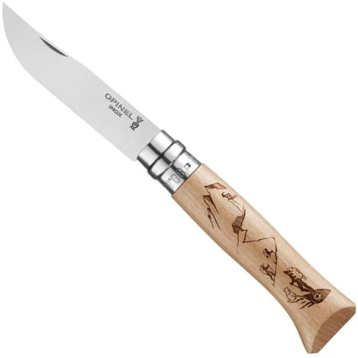 OPINEL N°08 GRAVURE RANDO HÊTRE 23 -Uitrusting Voor Buiten 9 102139 ndeg08 grave sport rando 002186 01