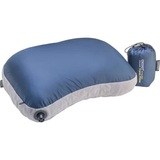 COCOON TRAVEL PILLOW AIR CORE DOWN DARK INDIGO/GREY 23 -Uitrusting Voor Buiten 9 104438 down travel pillow dark indigo grey coacp3 d4q 02