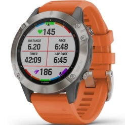 GARMIN FENIX 6 SAPPHIRE TITANE GRAY W/ORANGE BAND 21 -Uitrusting Voor Buiten 9 64859 fenix 6 sapphire gray w orange band 010 02158 14 03