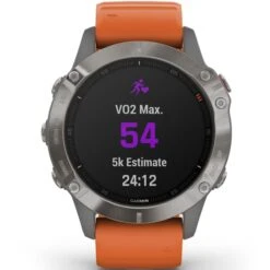 GARMIN FENIX 6 SAPPHIRE TITANE GRAY W/ORANGE BAND 21 -Uitrusting Voor Buiten 9 64859 fenix 6 sapphire gray w orange band 010 02158 14 05