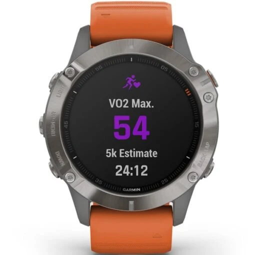 GARMIN FENIX 6 SAPPHIRE TITANE GRAY W/ORANGE BAND 21 -Uitrusting Voor Buiten 9 64859 fenix 6 sapphire gray w orange band 010 02158 14 05