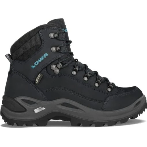 LOWA RENEGADE GORE-TEX MID WS ASPHALT/TURQUOISE 23 -Uitrusting Voor Buiten 9 71804 renegade gtx mid ws asphalt turquoise 320945 9368 01