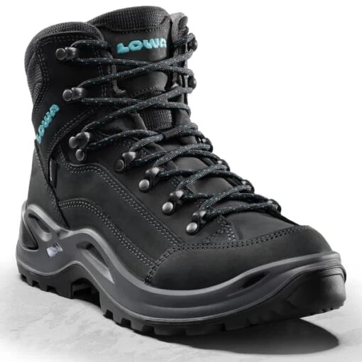 LOWA RENEGADE GORE-TEX MID WS ASPHALT/TURQUOISE 23 -Uitrusting Voor Buiten 9 71804 renegade gtx mid ws asphalt turquoise 320945 9368 03