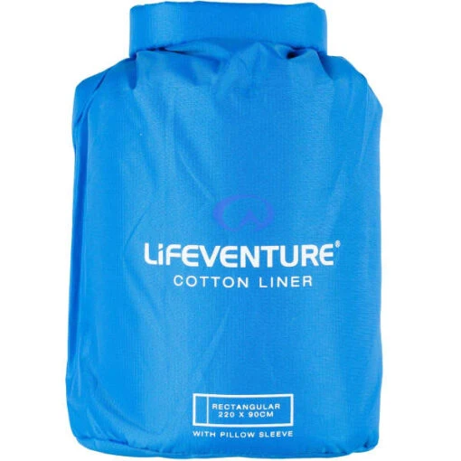 LIFEVENTURE COTTON SLEEPING BAG LINER RECTANGULAR BLUE 23 -Uitrusting Voor Buiten 9 90009 lv65540 06