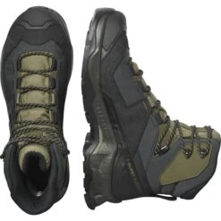 SALOMON QUEST ELEMENT GORE-TEX BLACK/DEEP LICHEN GREEN/OLIVE NIGHT 23 -Uitrusting Voor Buiten 9 90211 quest element gore tex black deep lichen green olive night l41457100 05