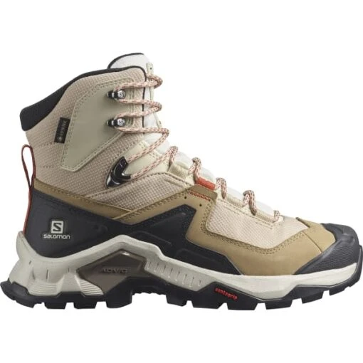 SALOMON QUEST ELEMENT GORE-TEX W SAFARI/VANILLA/MECCA ORANGE 22 -Uitrusting Voor Buiten 9 90238 quest element gore tex w safari vanilla mecca orange l41457500 01